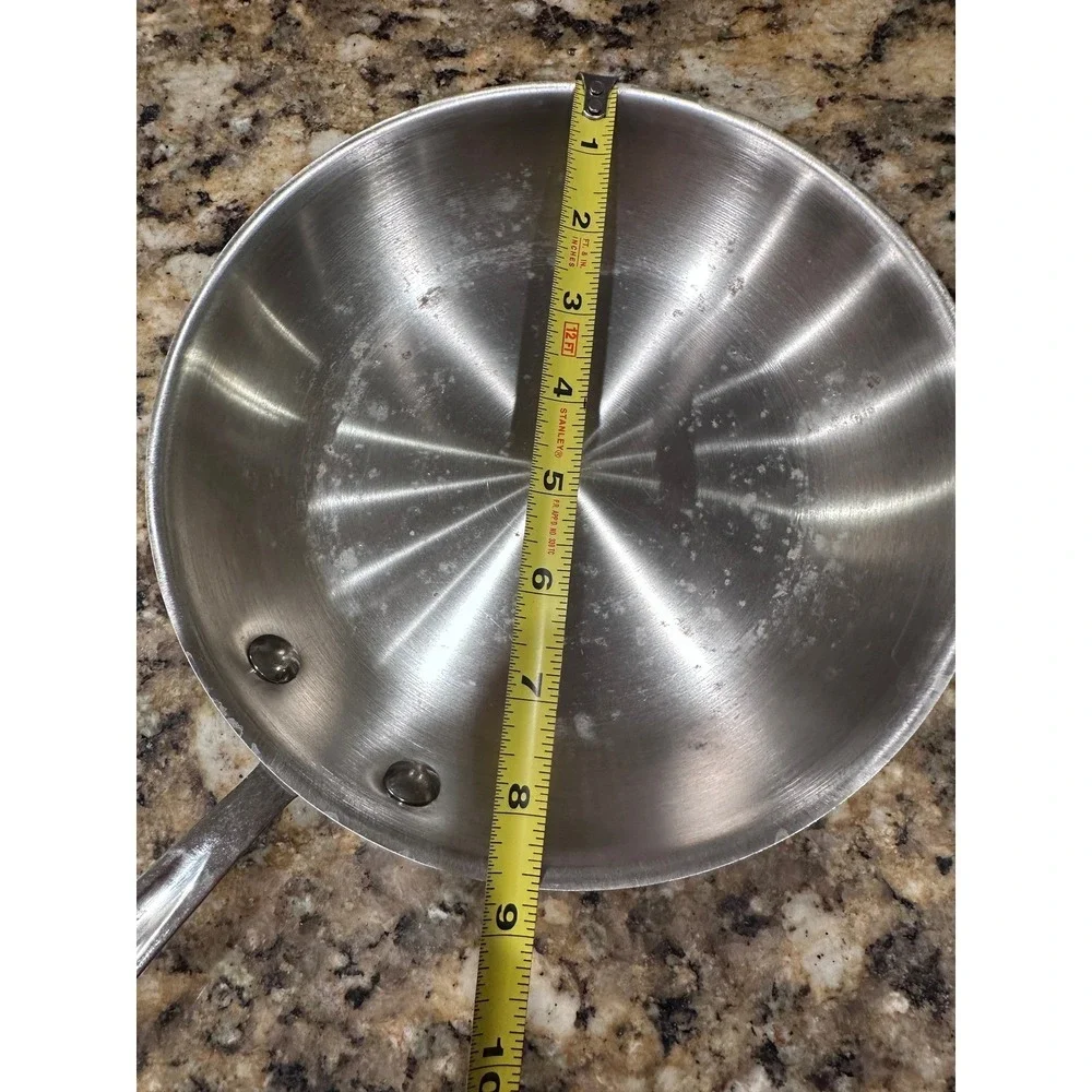 All-Clad 8.5 Inch Stainless Steel Fry Pan Skillet Tri-Ply Bonded Cookware Silver